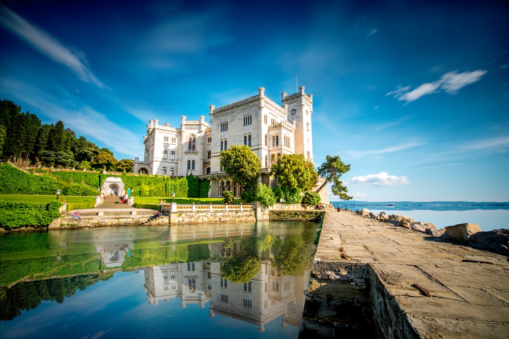 Miramare Castle in Trieste, Italy